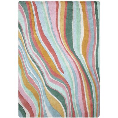 FLAIR RUGS - Abstract Flow Wool Runner Rug - Rosa - Wool - Rug FLAIR RUGS - Abstract Flow Wool Runner Rug - Rosa - Wool - Rug