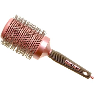 Head Jog Pink Ceramic Ionic Radial Brush 80 - Hair Brush Head Jog Pink Ceramic Ionic Radial Brush 80 - Hair Brush