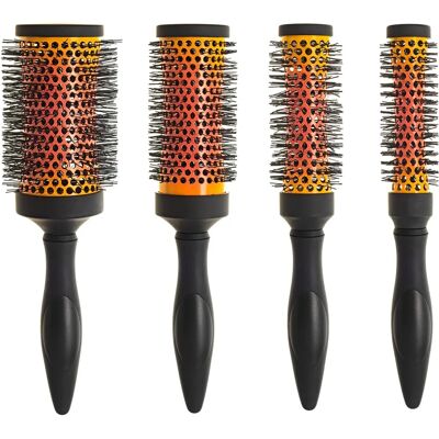 Head Jog Curved Radial Brush Set - Hairbrush set with ionic ceramic barrels Head Jog Curved Radial Brush Set - Hairbrush set with ionic ceramic barrels