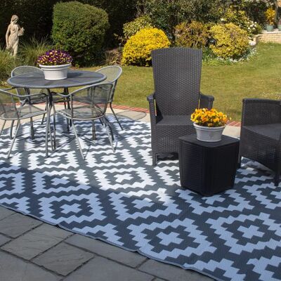 Valiant Outdoor Rug - 1.8x1.2m Grey Geometric - Outdoor Rug Valiant Outdoor Rug - 1.8x1.2m Grey Geometric - Outdoor Rug