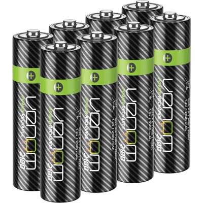 Venom Power Venom Rechargeable AA Batteries - High Capacity 2100mAh - Batteries Venom Power Venom Rechargeable AA Batteries - High Capacity 2100mAh - Batteries