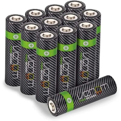 Venom RC Venom Power Recharge - 2100mAh High Capacity Rechargeable AA Batteries - Pack of 12 Venom RC Venom Power Recharge - 2100mAh High Capacity Rechargeable AA Batteries - Pack of 12