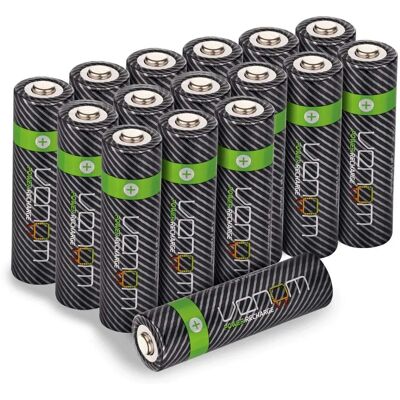 Venom RC Venom Power Recharge - 2100mAh High Capacity Rechargeable AA Batteries - Pack of 16 Venom RC Venom Power Recharge - 2100mAh High Capacity Rechargeable AA Batteries - Pack of 16
