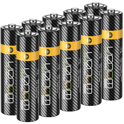 Piles rechargeables AA Venom - Pack de 10 - Batteries - Publicité Piles rechargeables AA Venom - Pack de 10 - Batteries - Publicité