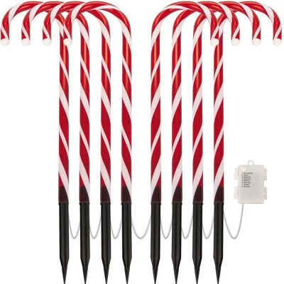 Valiant Candy Cane Christmas Outdoor Lights - 8-Pack - 40cm tall Valiant Candy Cane Christmas Outdoor Lights - 8-Pack - 40cm tall