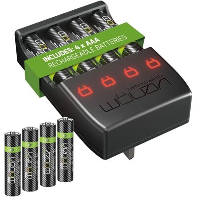 Venom Power - Venom Plug In Wall Battery Charger - 4xAAA Venom Power - Venom Plug In Wall Battery Charger - 4xAAA