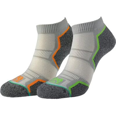 1000 Mile Mens Repreve Run Anklet Sock - Grey - Twin Pack 1000 Mile Mens Repreve Run Anklet Sock - Grey - Twin Pack