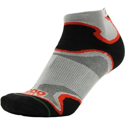 1000 Mile Mens Fusion Ankle Socks - Padded Anti-Blister - Silver/Orange 1000 Mile Mens Fusion Ankle Socks - Padded Anti-Blister - Silver/Orange