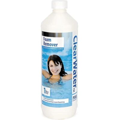 Clearwater 1L Foam Remover for Spa & Pool - Foam Control Clearwater 1L Foam Remover for Spa & Pool - Foam Control