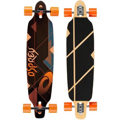 Osprey Twin Tip Longboard - Durable, Stable, for Cruising & Tricks Osprey Twin Tip Longboard - Durable, Stable, for Cruising & Tricks