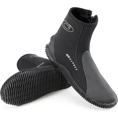 Osprey - 5MM Zipped Wetsuit Boots - UK9 - Black - Osprey - 5MM Zipped Wetsuit Boots - UK9 - Black -