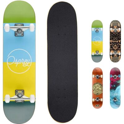 Osprey Double Kick Skateboard - Multi - 31 Inch - Skateboard Osprey Double Kick Skateboard - Multi - 31 Inch - Skateboard