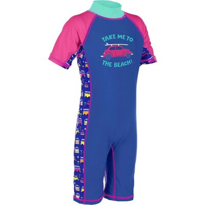 Volkswagen - Kids UPF 50+ Sunsuit - Blue/Pink Volkswagen - Kids UPF 50+ Sunsuit - Blue/Pink