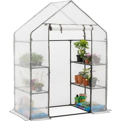 Christow Greenhouse - 6ft4 x 4ft7 - Clear - Greenhouse Christow Greenhouse - 6ft4 x 4ft7 - Clear - Greenhouse