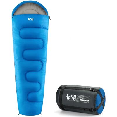 Sac de couchage momie bleu Trail Outdoor Leisure - 3 saisons - Publicité Sac de couchage momie bleu Trail Outdoor Leisure - 3 saisons - Publicité