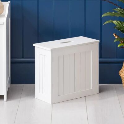Christow White Bathroom Tidy Box - Compact Storage Christow White Bathroom Tidy Box - Compact Storage