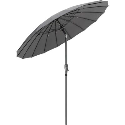 Christow Grey 2m UV Parasol with Tilt - Garden Shade Christow Grey 2m UV Parasol with Tilt - Garden Shade