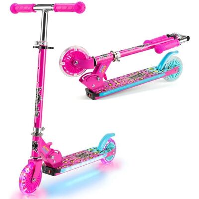 Xootz Wild Rider LED Scooter Pink - Scooter Xootz Wild Rider LED Scooter Pink - Scooter