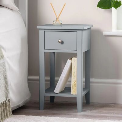 Christow Ilsington Slim Bedside Table - Grey Christow Ilsington Slim Bedside Table - Grey