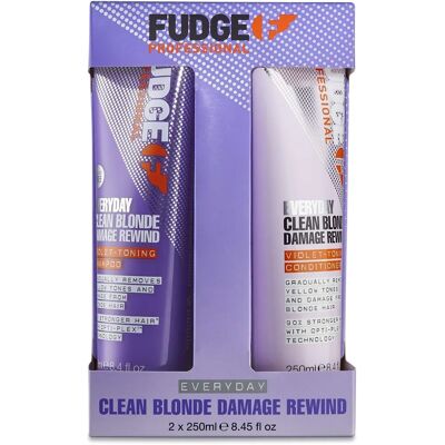 Fudge - Shampoo et Après-shampoing Violets - Damage Rewind Duo - Publicité Fudge - Shampoo et Après-shampoing Violets - Damage Rewind Duo - Publicité