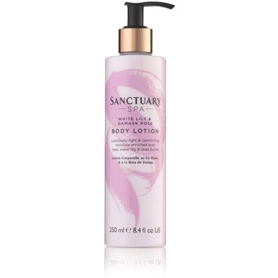 Sanctuary Spa - White Lily & Damask Rose - Lotion corporelle - Publicité Sanctuary Spa - White Lily & Damask Rose - Lotion corporelle - Publicité