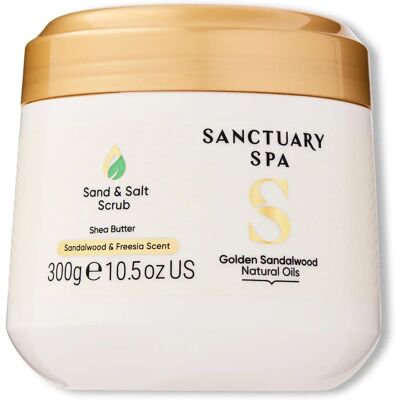 Sanctuary Spa Golden Sandalwood Salt Scrub - Body Exfoliator - 300g Sanctuary Spa Golden Sandalwood Salt Scrub - Body Exfoliator - 300g