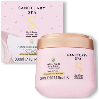 Sanctuary Spa Lily and Rose Natural Oils Melting Pearls Body Butter - Body Butter Sanctuary Spa Lily and Rose Natural Oils Melting Pearls Body Butter - Body Butter