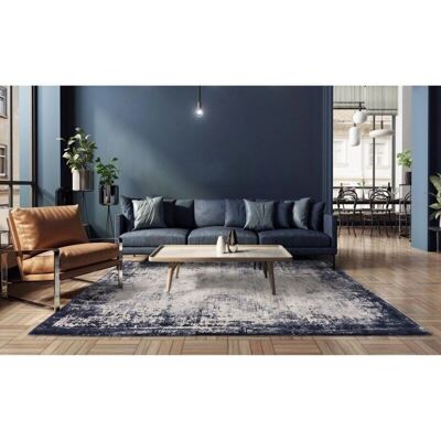 Tapis Asiatic Kuza Border Navy - Bleu, Ivoire Bleu/Ivoire 160 x 230 cm - Publicité Tapis Asiatic Kuza Border Navy - Bleu, Ivoire Bleu/Ivoire 160 x 230 cm - Publicité