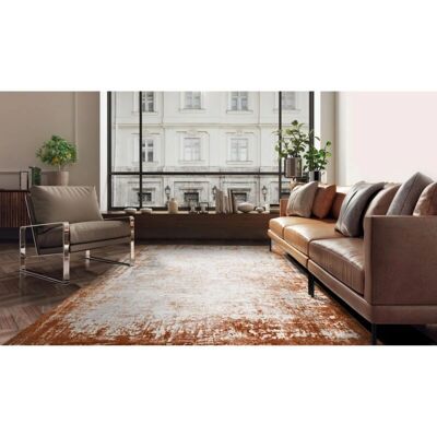 Tapis Kuza Border - Terre cuite - 160x230 cm - Publicité Tapis Kuza Border - Terre cuite - 160x230 cm - Publicité