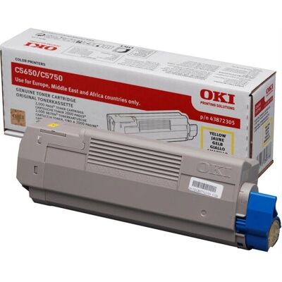 Cartuccia toner gialla OKI 43872305 - Accessorio stampante Cartuccia toner gialla OKI 43872305 - Accessorio stampante