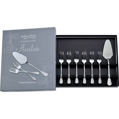 Arthur Price Avalon Stainless Steel Pastry Fork & Server Set - 7-Piece Arthur Price Avalon Stainless Steel Pastry Fork & Server Set - 7-Piece