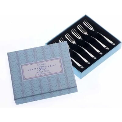 Set de 6 fourchettes à pâtisserie Sophie Conran Rivelin pour Arthur Price - Publicité Set de 6 fourchettes à pâtisserie Sophie Conran Rivelin pour Arthur Price - Publicité