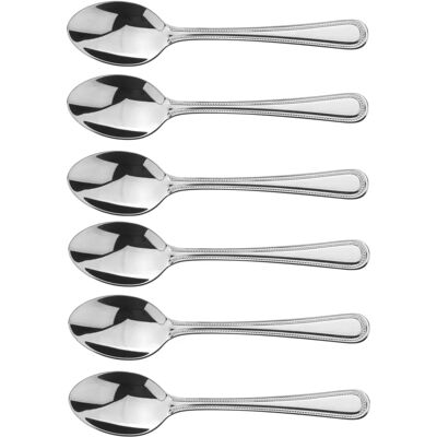 Set de 6 cuillères à thé Classic Bead d'Arthur Price - Couverts - Publicité Set de 6 cuillères à thé Classic Bead d'Arthur Price - Couverts - Publicité