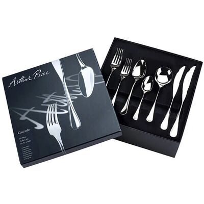 Arthur Price Signature Cascade Stainless Steel 84 Piece Cutlery Set - Silver Arthur Price Signature Cascade Stainless Steel 84 Piece Cutlery Set - Silver