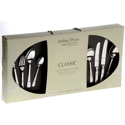 Arthur Price Grecian Stainless Steel 44 Piece Cutlery Set - Silver Arthur Price Grecian Stainless Steel 44 Piece Cutlery Set - Silver