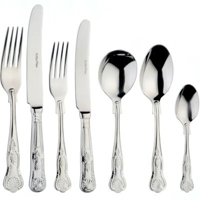 Arthur Price Kings Stainless Steel Cutlery Set - 44 Pieces for 6 Arthur Price Kings Stainless Steel Cutlery Set - 44 Pieces for 6