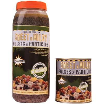 Mezcla de partículas y pulsos Frenzied de Dynamite Baits - Dulce y Lechoso - Cebo de Pesca Mezcla de partículas y pulsos Frenzied de Dynamite Baits - Dulce y Lechoso - Cebo de Pesca