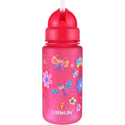 Růžová láhev na vodu LittleLife s brčkem a snadným víkem - Láhev na vodu Růžová láhev na vodu LittleLife s brčkem a snadným víkem - Láhev na vodu