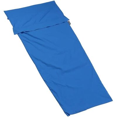 Lifeventure Baumwoll-Schlafsack-Inlett - Blau - Mumie - Leicht & Atmungsaktiv Lifeventure Baumwoll-Schlafsack-Inlett - Blau - Mumie - Leicht & Atmungsaktiv