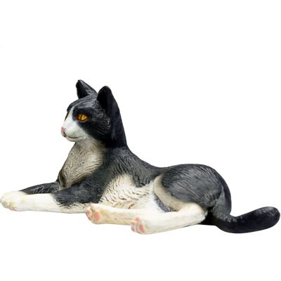 Mojo Fun Liggende Kat Zwart/Wit - Figuren Mojo Fun Liggende Kat Zwart/Wit - Figuren