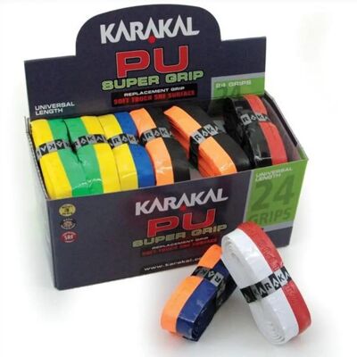 Karakal Universal Tennis Squash Racket Replacement DUO Grips - Assorted Box of 24 Karakal Universal Tennis Squash Racket Replacement DUO Grips - Assorted Box of 24