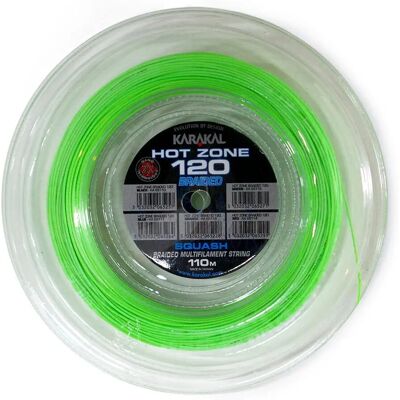 Cordage KARAKAL Hot Zone Tressé 120 - squash - Publicité Cordage KARAKAL Hot Zone Tressé 120 - squash - Publicité