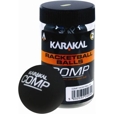 Karakal Competition Squash & Racketball Balls - Black - Pack of 2 Karakal Competition Squash & Racketball Balls - Black - Pack of 2
