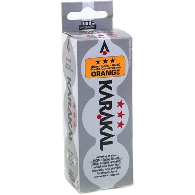 Karakal KD91501 3-Star Table Tennis Balls - Orange Karakal KD91501 3-Star Table Tennis Balls - Orange