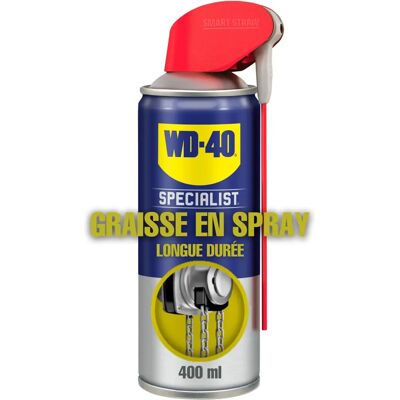 Graisse en Spray Longue Durée WD-40 - Lubrifiant, Protection contre la corrosion - 400ml - Publicité Graisse en Spray Longue Durée WD-40 - Lubrifiant, Protection contre la corrosion - 400ml - Publicité