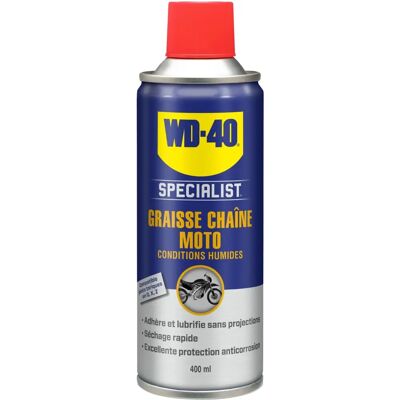 Graisse chaîne WD-40 - 400 ml - Plusieurs couleurs - Protection chaîne moto - Publicité Graisse chaîne WD-40 - 400 ml - Plusieurs couleurs - Protection chaîne moto - Publicité