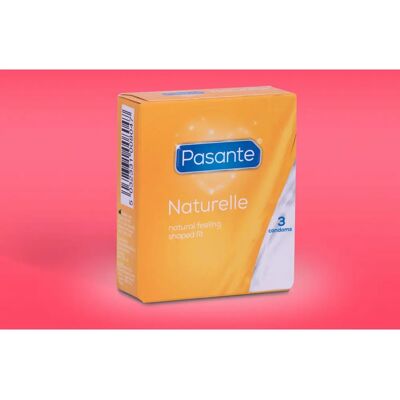 Pasante Naturelle Condooms - Kegelvorm, Glad, 3 stuks Pasante Naturelle Condooms - Kegelvorm, Glad, 3 stuks