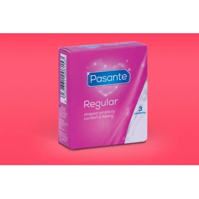 Pasante Regular Condooms - Natuurlijke Voeling - 3 stuks Pasante Regular Condooms - Natuurlijke Voeling - 3 stuks