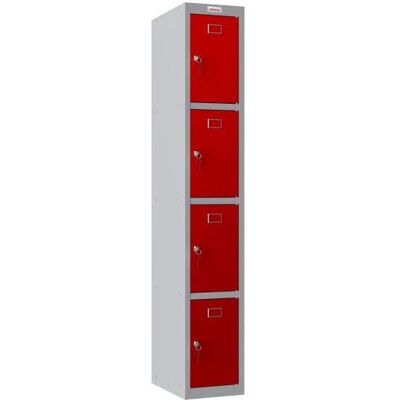 Phoenix Safe Co. PL1430GRK Casier - 4 Compartiments, Acier - Publicité Phoenix Safe Co. PL1430GRK Casier - 4 Compartiments, Acier - Publicité