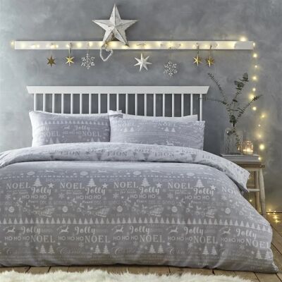 Charlotte Thomas Jolly Kerst Dubbeldelige Bedlinnen - Grijs Versie Charlotte Thomas Jolly Kerst Dubbeldelige Bedlinnen - Grijs Versie